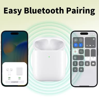För AirPods 1/2 Ersättningsladdningsfodral Inbyggt 550mAh Batteri trådlös laddning