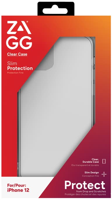 Zagg iPhone 12 genomskinligt fodral