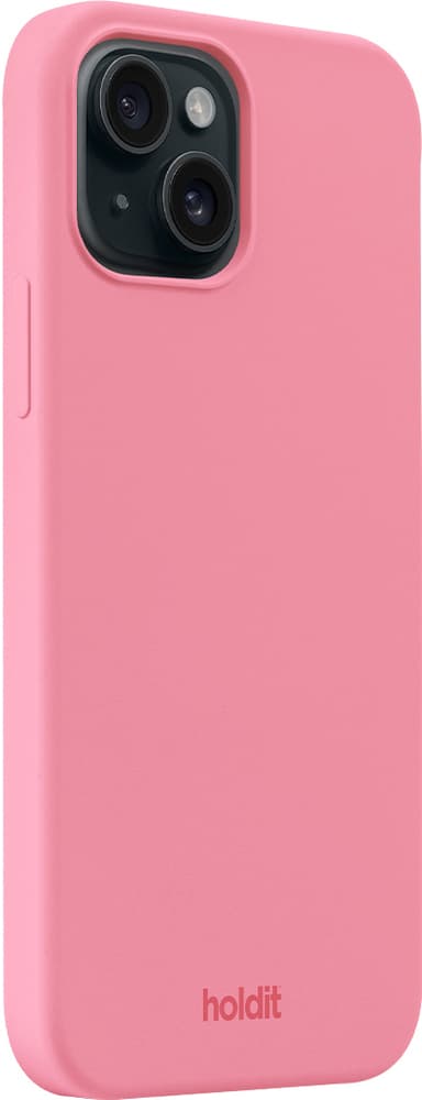 Holdit Silicone iPhone 15 fodral (rosa)