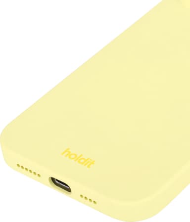 Holdit Silicone iPhone 15 fodral (gult)
