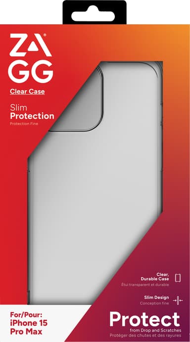 Zagg iPhone 15 Pro Max genomskinligt fodral