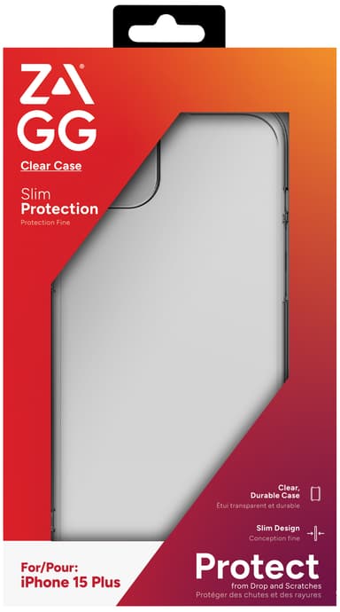 Zagg iPhone 15 Plus genomskinligt fodral