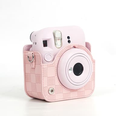 Polaroid mini12 rutig retro kameraväska Rosa