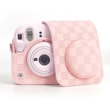 Polaroid mini12 rutig retro kameraväska Rosa
