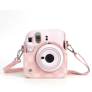 Polaroid mini12 rutig retro kameraväska Rosa