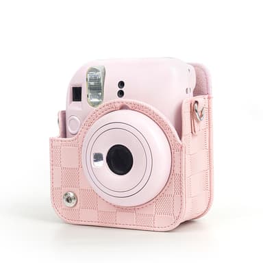 Polaroid mini12 rutig retro kameraväska Rosa