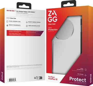 Zagg OnePlus 12 genomskinligt fodral