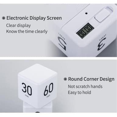 Tidtagarur Digital Timer Countdown Alarm 1-3-5-10 Minuter