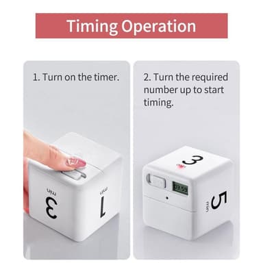 Tidtagarur Digital Timer Countdown Alarm 1-3-5-10 Minuter