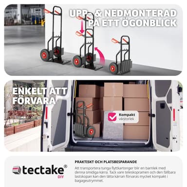 tectake Säckkärra upp till 100kg - svart