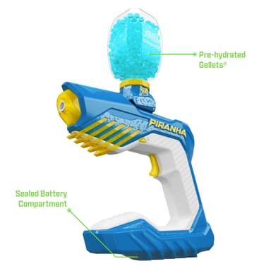 Gel Blaster Piranha och Gellets