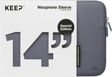 KEEP 14" neopren/textil laptopfodral (blå granit)