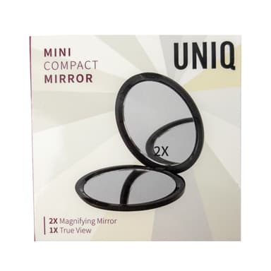 UNIQ Mini Kompakt Dubbelsidig Spegel med 2X förstoring