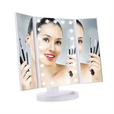 UNIQ Hollywood Makeup Spegel Vikbar - Vit
