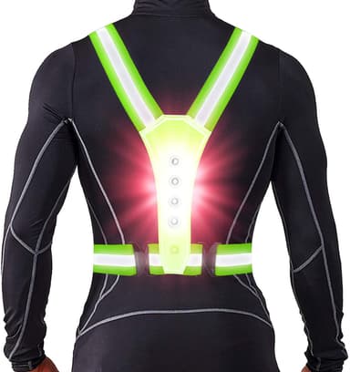LED Reflexväst / reflekterande väst för löpning, cykling och träning