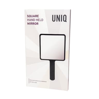 UNIQ Fyrkantig Handhållen Spegel - Svart