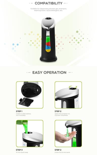 Automatisk tvålpump (kan också användas till handsprit)