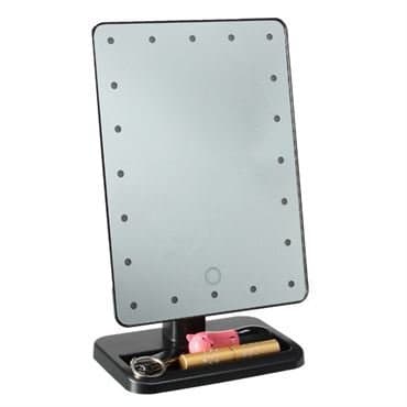 UNIQ Classic Hollywood Sminkspegel med LED-lampor - Svart