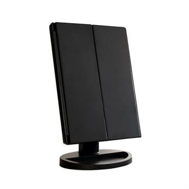 UNIQ LED Trifold Hollywood Makeup Spegel - Svart