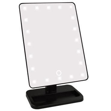 UNIQ Classic Hollywood Sminkspegel med LED-lampor - Svart
