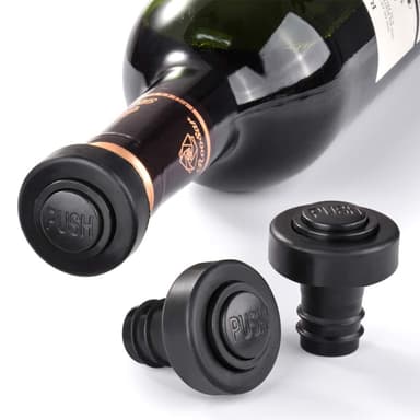 Vinpump med vakuum - inkl. 4 bottenproppar - Vinbesparare