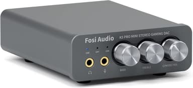 Fosi Audio K5 Pro Gaming DAC hörlursförstärkare Digital-till-Analog ljudomvandlare USB Typ C/Koaxial till RCA/Optisk/3,5MM AUX för PS5/PC/MAC/Dator