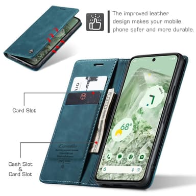 CASEME Plånboksfodral till Pixel 8a - Blå