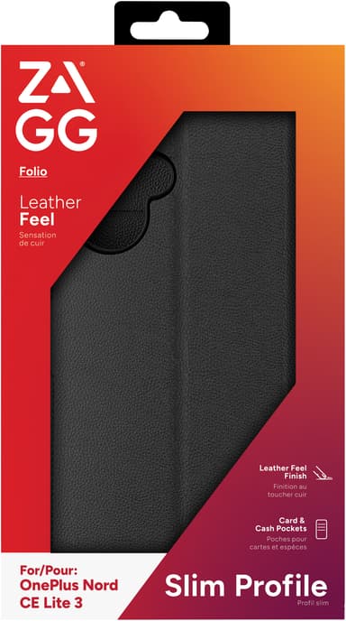 Zagg OnePlus Nord CE Lite 3 plånboksfodral (svart)