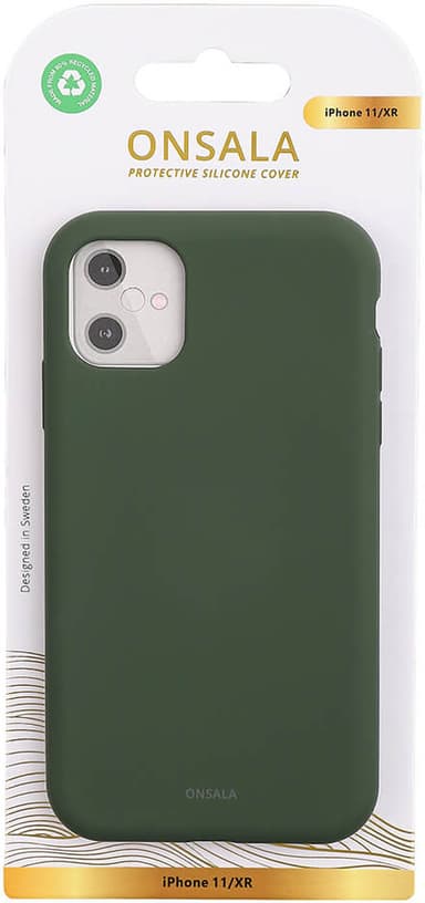 Onsala iPhone 11/XR silikonfodral (grön)