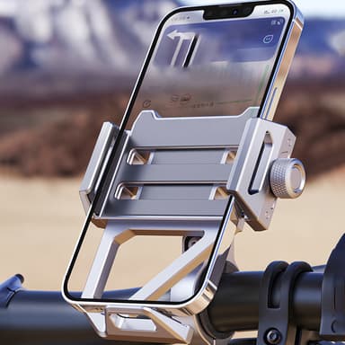 Mobiltelefonhållare för cykel 360 graders rotation Silver