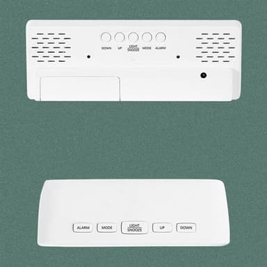 LED Väckarklocka Arc med vita siffror - Vit