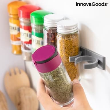 InnovaGoods kryddhylla - sjÃ¤lvhÃ¤ftande & vÃ¤gghÃ¤ngd