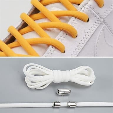 Elastiska Skosnören 1 Par - Vita