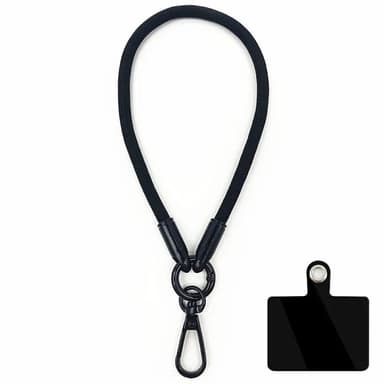 Handledsrem 10mm med fästbricka - Svart