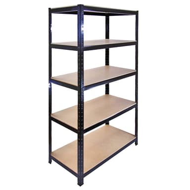 Monsterställ T-Rax Lager- & Garagehyllor, Svart, 90 cm B, 45 cm D, set om 10