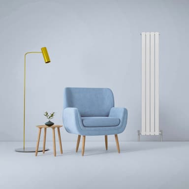 Designerradiatorer med Platta Paneler Vita 1600mm x 280mm
