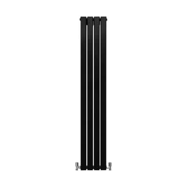 Designerradiatorer med Platta Paneler Svarta 1600mm x 280mm