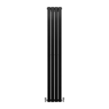 Designerradiatorer med Platta Paneler Svarta 1800mm x 280mm