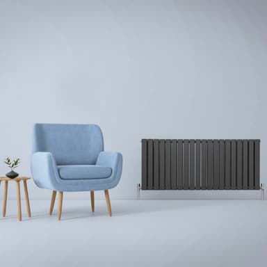 Designerradiatorer med Platta Paneler Mörkgrå 600mm x 1400mm