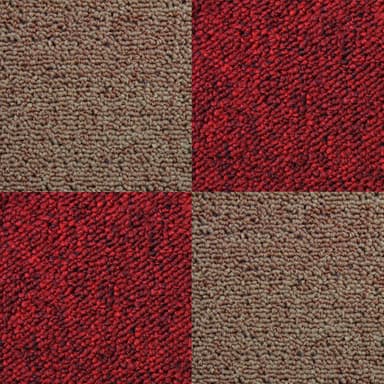 40 x mattplattor 10m2 / Scarlet Red & Sand