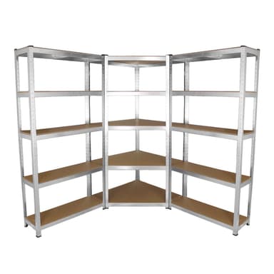 Galwix 90 cm hyllpaket: hörnhyllor och 2 garagehyllor