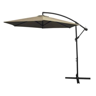 Beige Cantilever Parasoll & Square Base