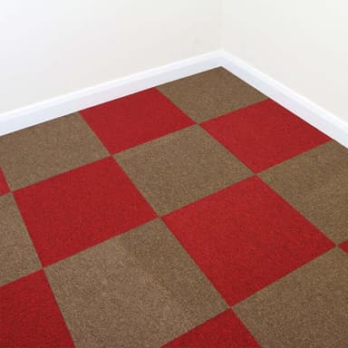 40 x mattplattor 10m2 / Scarlet Red & Sand