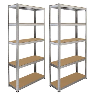 Galwix 90 cm hyllpaket: hörnhyllor och 2 garagehyllor