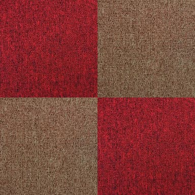 40 x mattplattor 10m2 / Scarlet Red & Sand