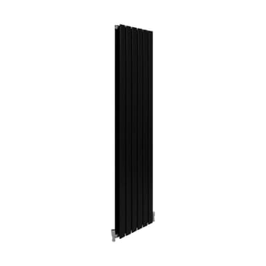 Designerradiatorer med Platta Paneler Svarta 1600mm x 420mm