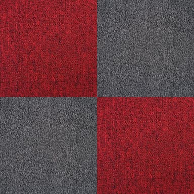 40 x mattplattor 10m2 / Scarlet Red & Charcoal Black