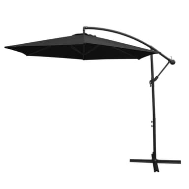 Svart Cantilever Parasoll
