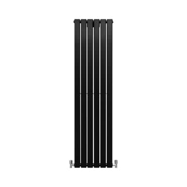 Designerradiatorer med Platta Paneler Svarta 1600mm x 420mm