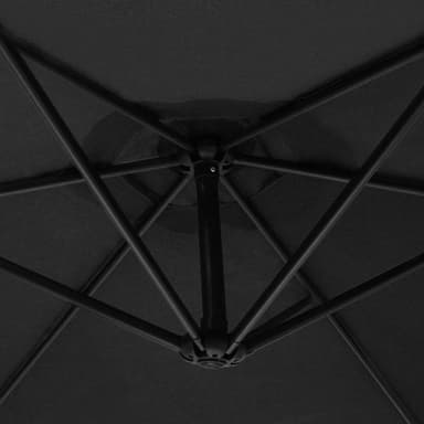 Svart Cantilever Parasoll & Square Base